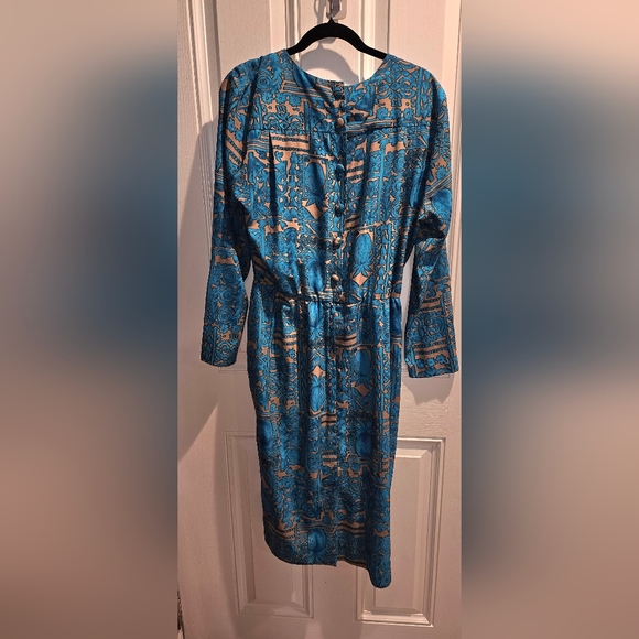 Vintage Tanner crest pattern longsleeve dress - Picture 6 of 10